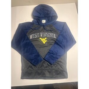 12 13 Apparel West Virginia Mountaineers Hoodie Mens Small Blue Gray Long Sleeve